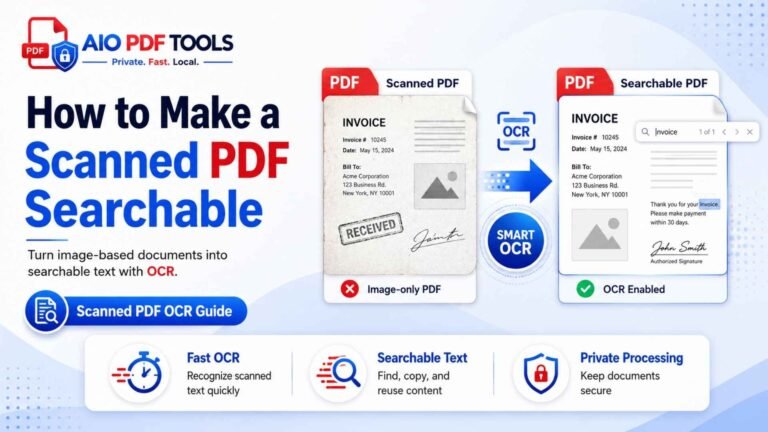 make scanned pdf searchable